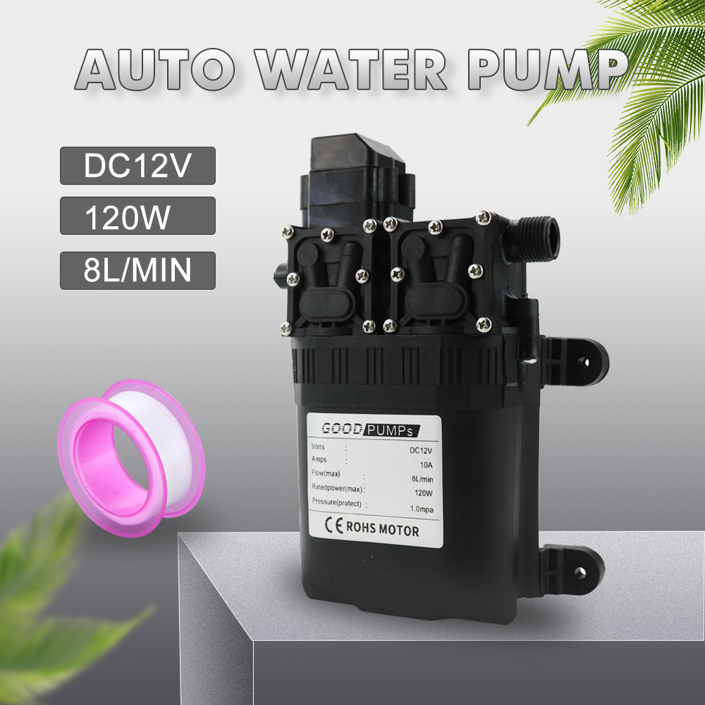 Mini Peristaltic Pump 12V - 12V DC 自動ウォーターポンプ高圧ダイヤフラムウォーターポンプ 120 ワット 8L/分電動多機能自吸ポンプ