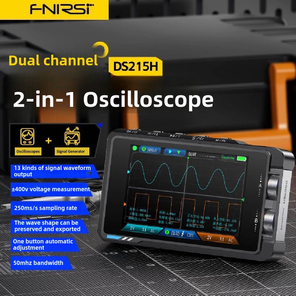 FNIRSI DS215H ハンドヘルド小型HDスクリーンデ - Fnirsi Digital Oscilloscope Handheld のレビューと価格