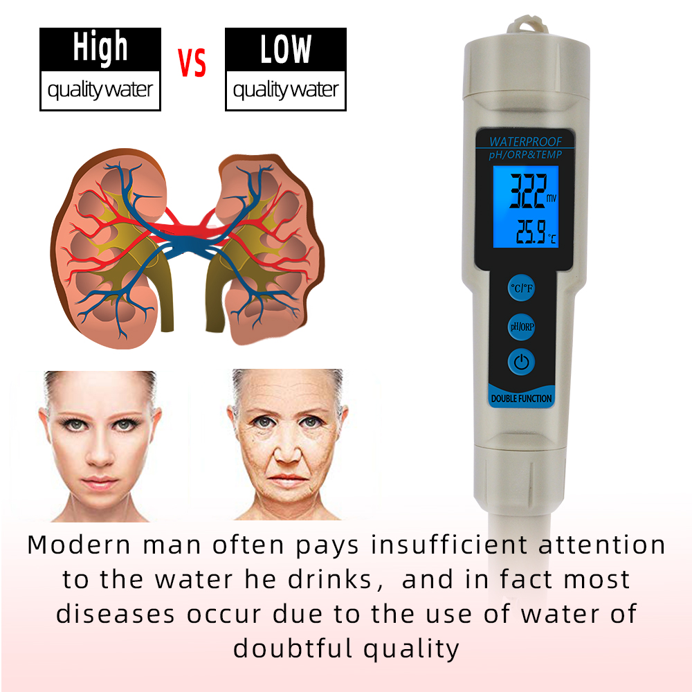 水耕栽培のための防水ホームテスター,水温計,圧力計,F静電容 - Ph Meter Digital Water Tester のレビューと価格
