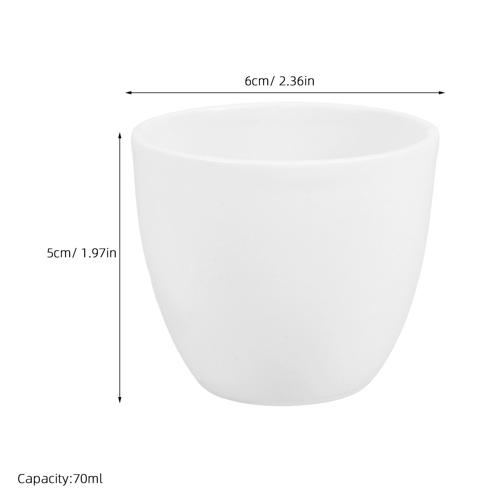 高温セラミックるつぼ ポーセリンるつぼカップ 70ml 蓋付 - Lab Equipment のレビューと価格