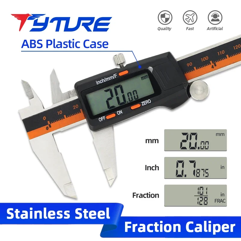分数金属キャリパーデジタルパキメーターノギス測定ツールプロフ - Digital Caliper 150Mm Stainless Steel のレビューと価格