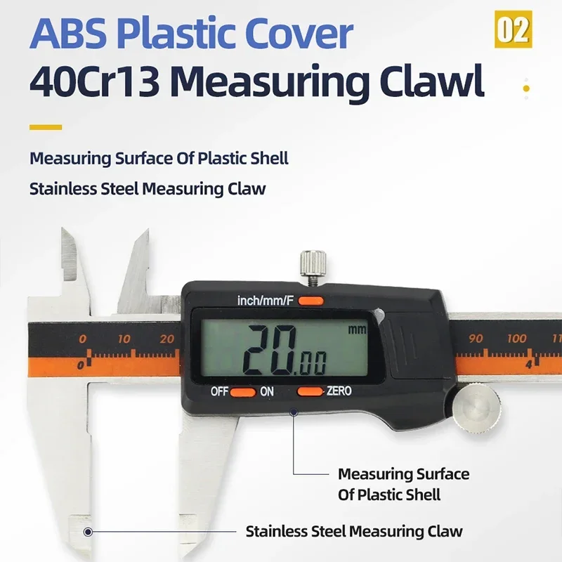 分数金属キャリパーデジタルパキメーターノギス測定ツールプロフ - Digital Caliper 150Mm Stainless Steel のレビューと価格