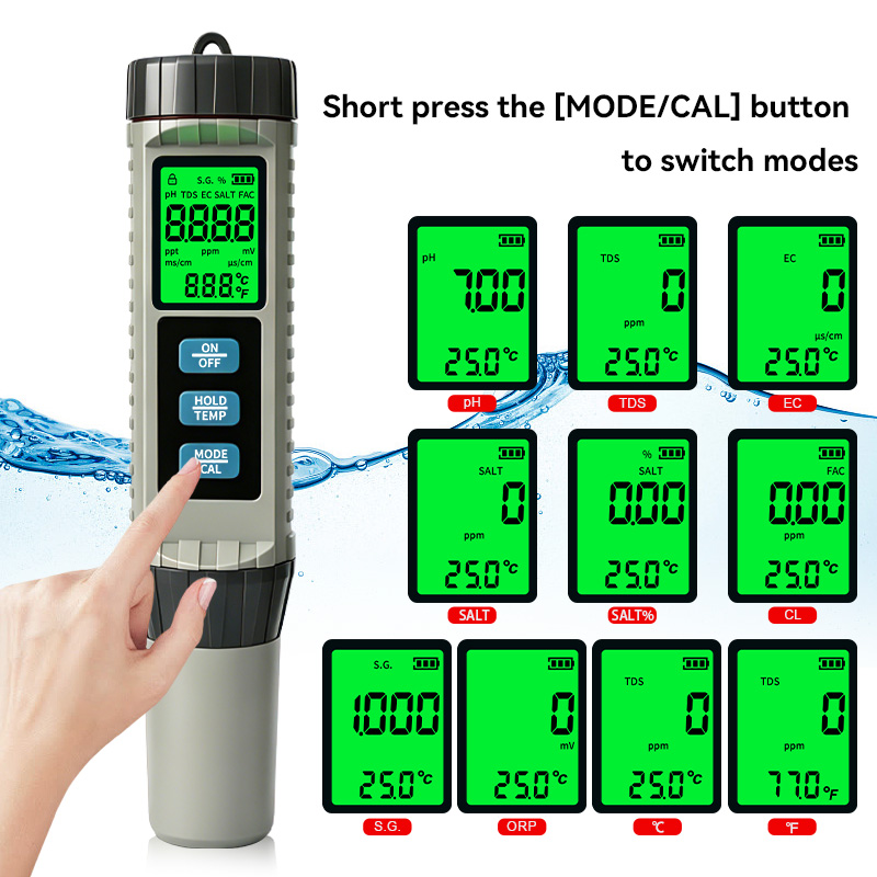 MF-X81 ポータブル多機能水質測定器 カラーディスプレイ - Ph Meter Digital Water Tester のレビューと価格